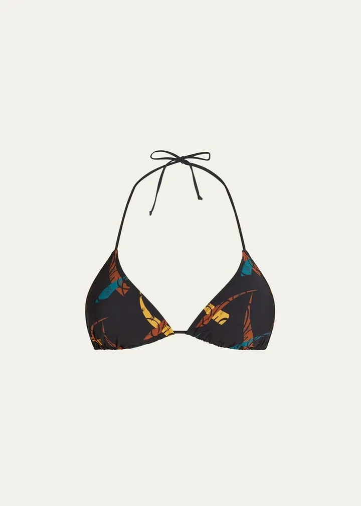 Lisbon Printed Triangle Bikini Top