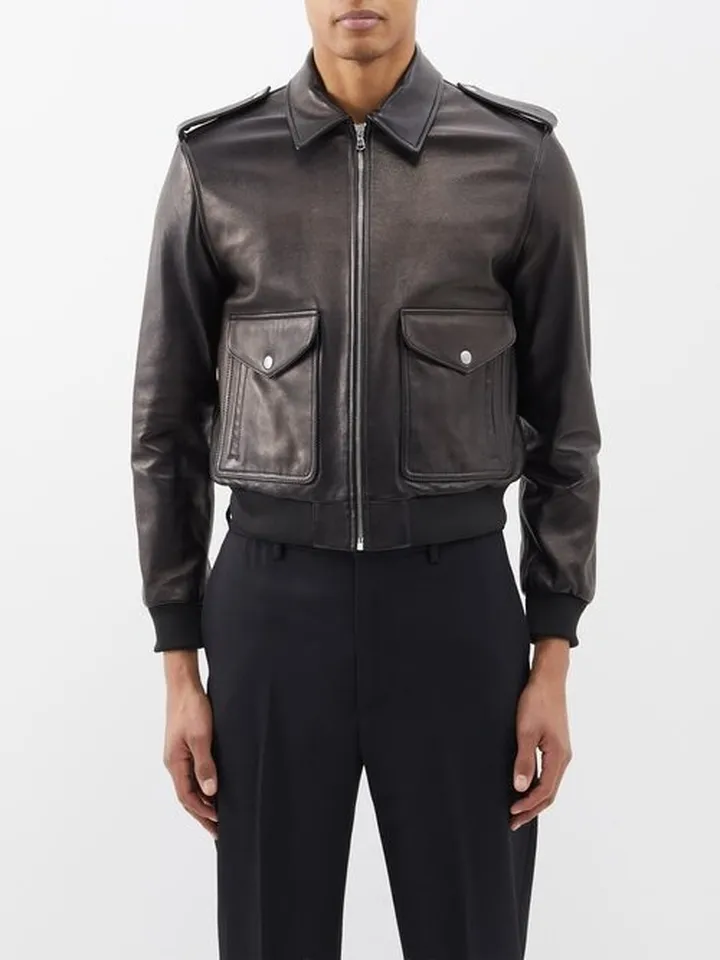 Burton Flap-pocket Leather Jacket