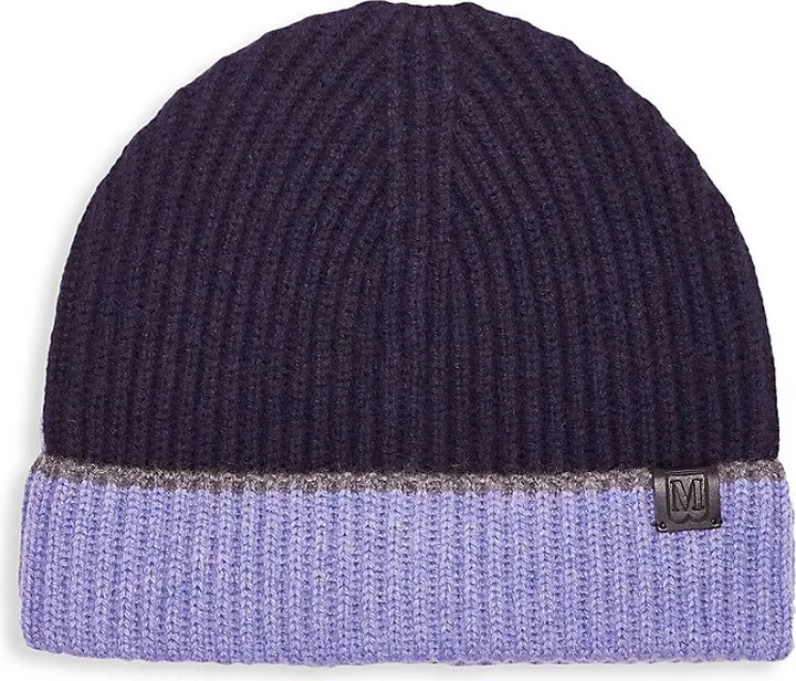Cashmere Ribbed Knit Beanie