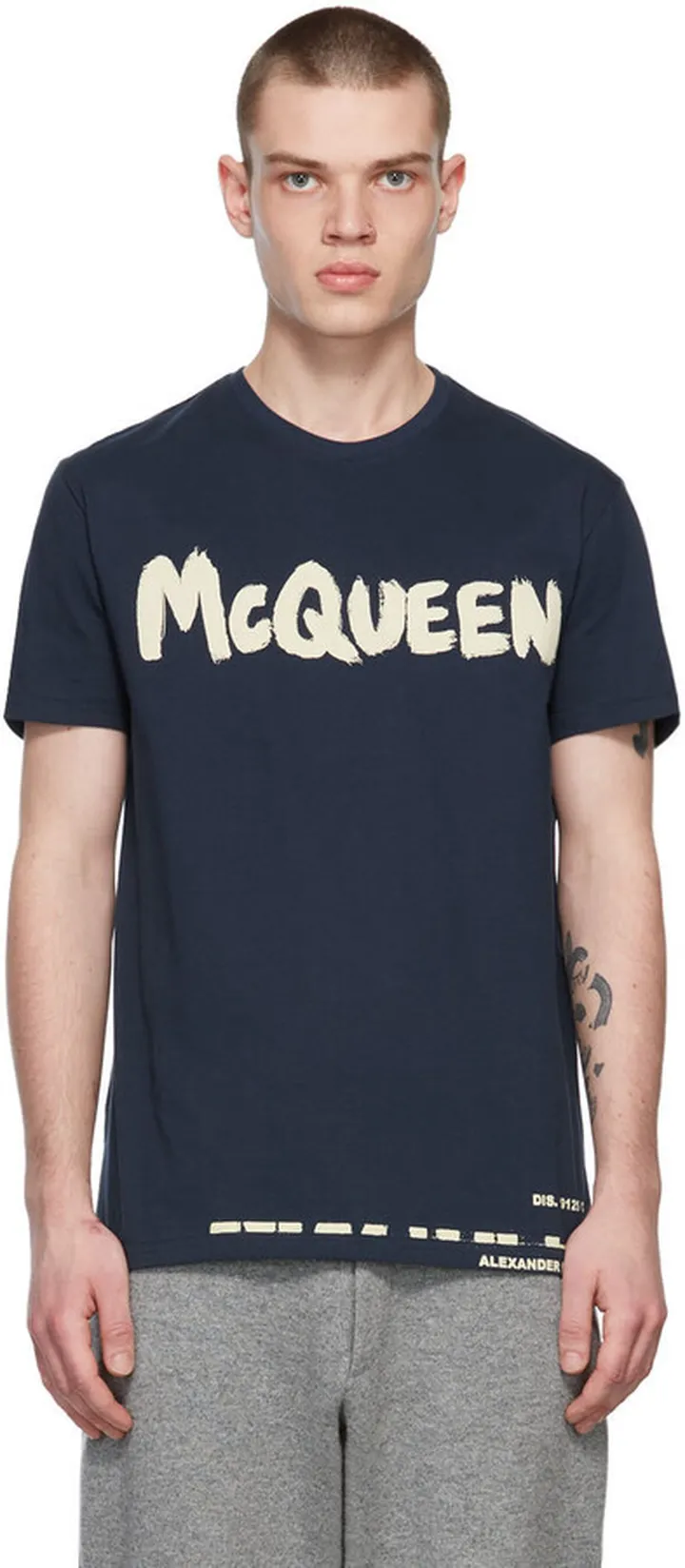 Alexander McQueen Navy Graffiti T-Shirt