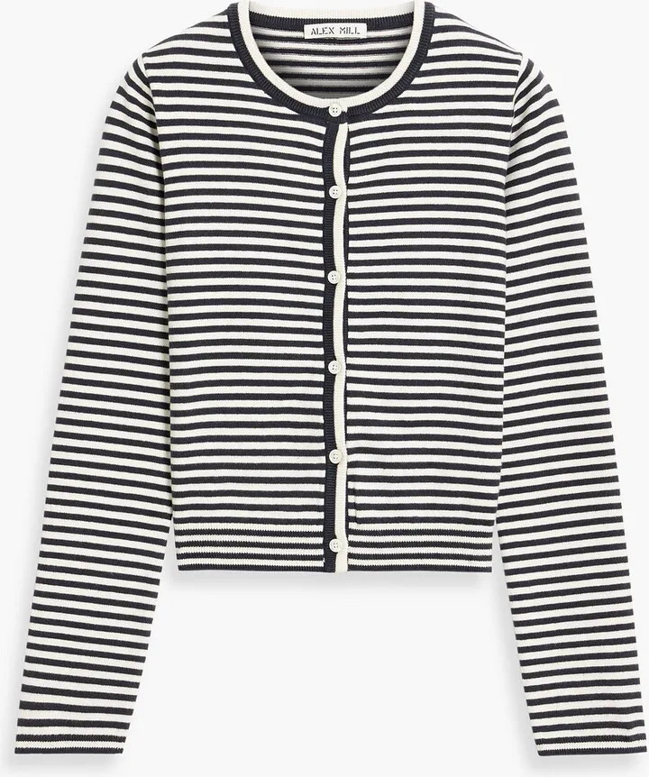 Albertina striped cotton cardigan