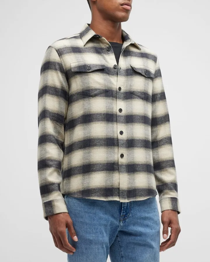 Men's Plaid Flannel Sport Shirt