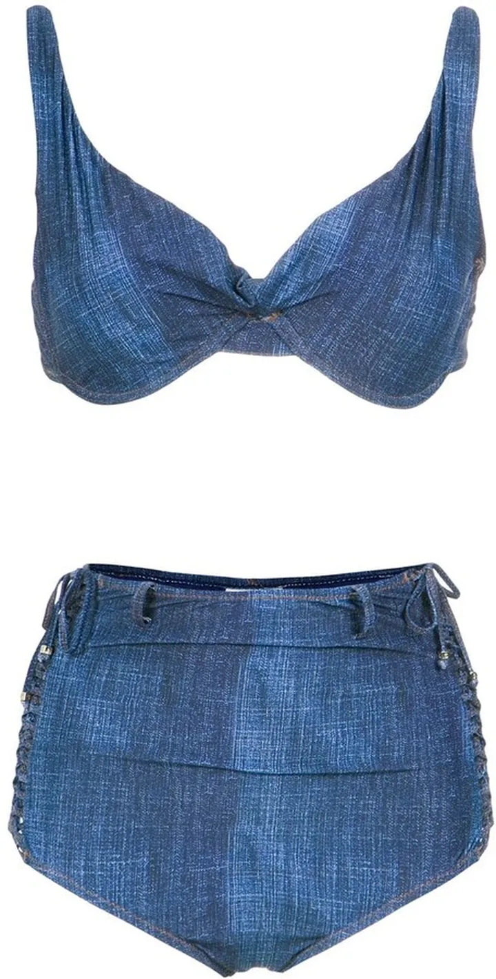 High Waist Denim Bikini Set