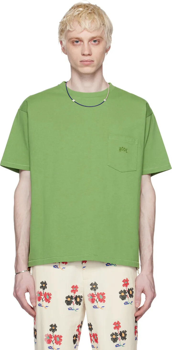 Bode Green Pocket T-Shirt