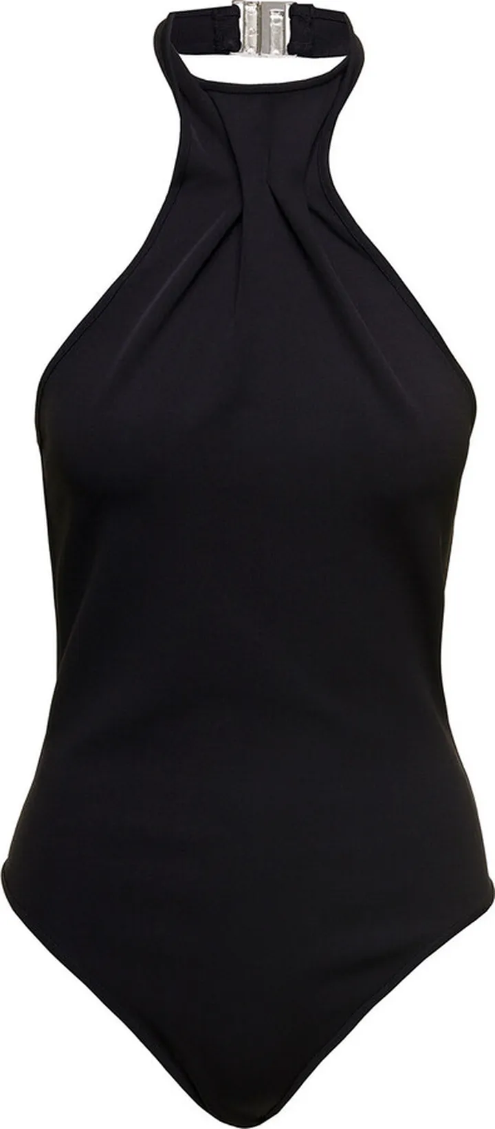 'nashvi' Black Halterneck Bodysuit In Viscose Blend Woman Gauge81