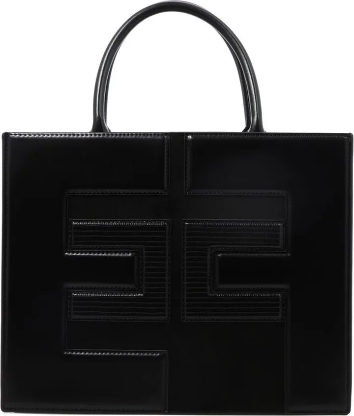 Elisabetta Franchi Logo Embossed Medium Tote Bag