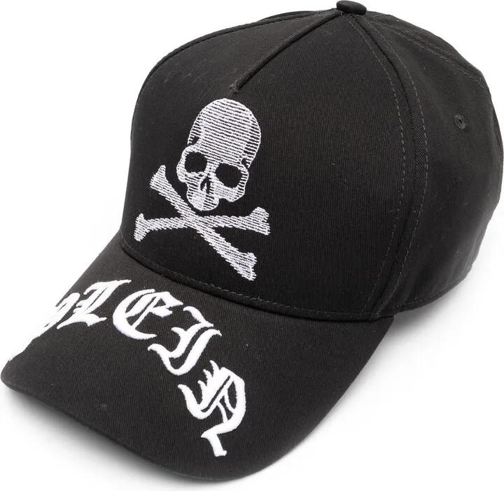 Skull-Print Baseball Cap
