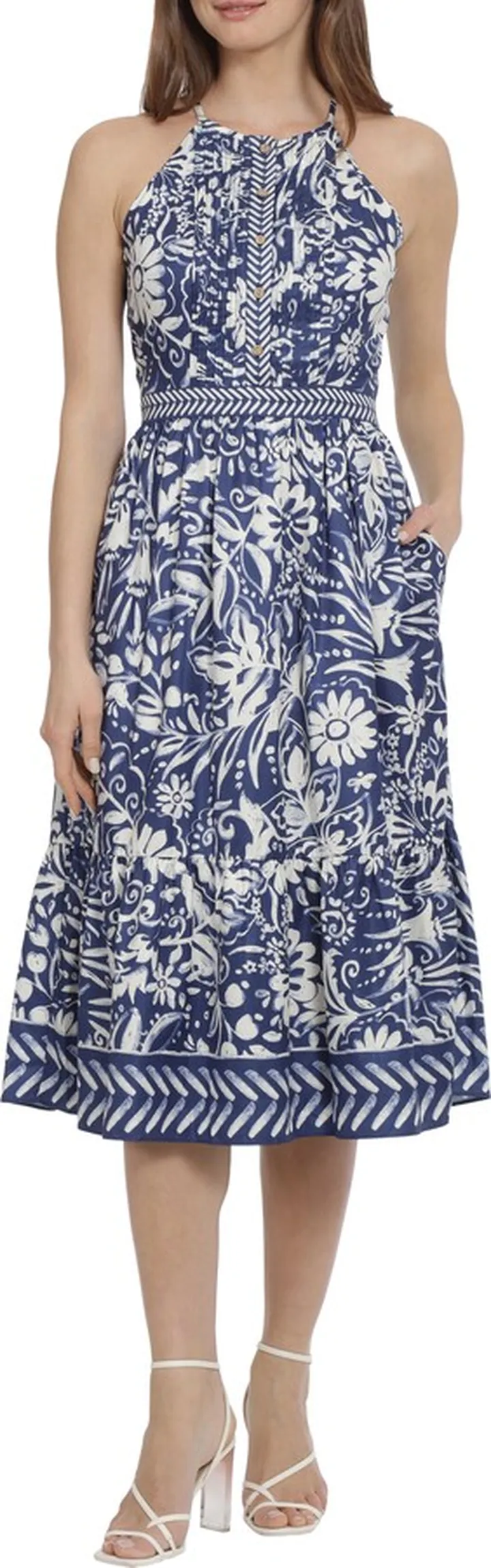 Floral Fit & Flare Midi Dress