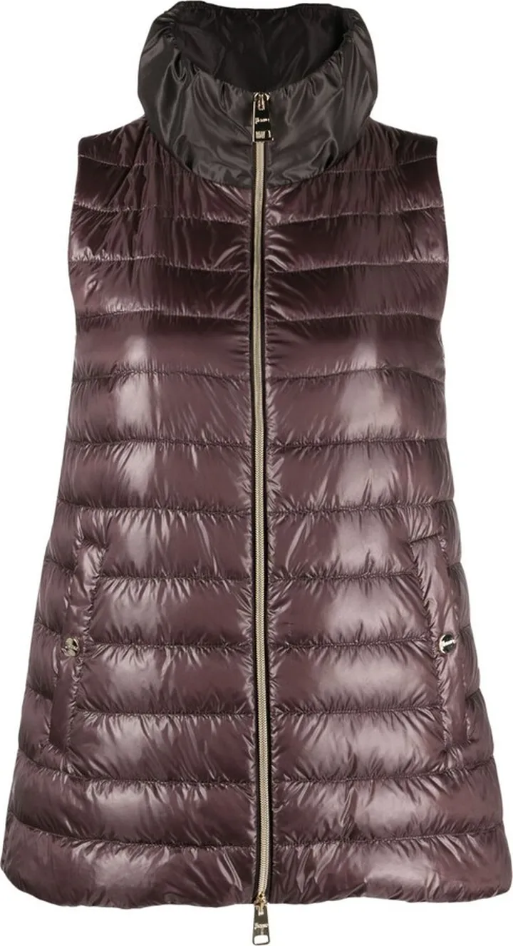 Brown Quilted Nylon Gilet