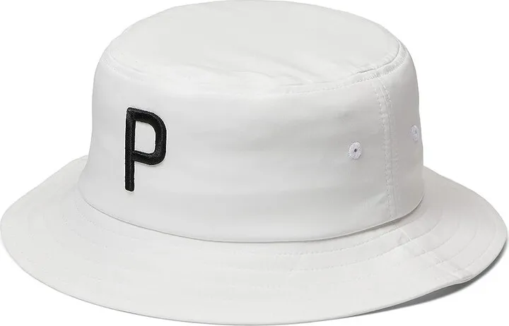PUMA Golf Bucket P Hat (White Glow) Caps