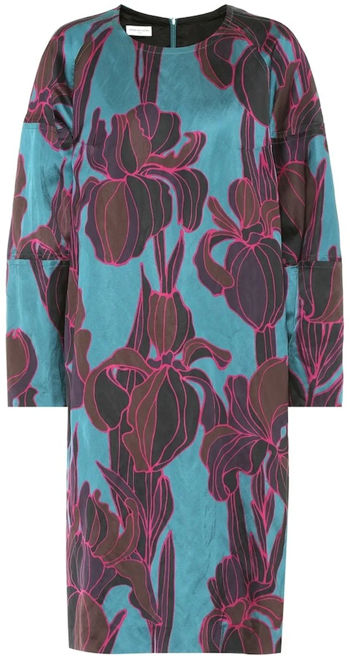 Floral satin dress