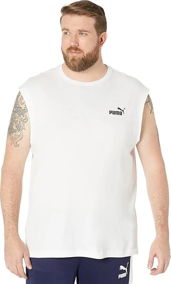 PUMA Big Tall Essentials Sleeveless Tee (Puma White) Men's Clothing