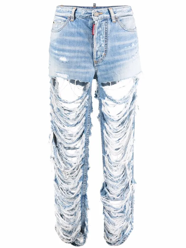 Distressed Boyfriend Jeans
