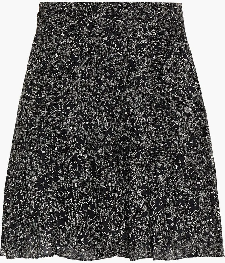 Laraya floral-print cotton-voile mini skirt