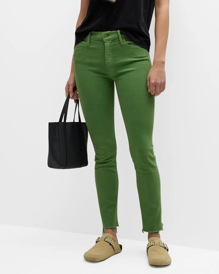 The Mid Rise Dazzler Ankle Fray Jeans