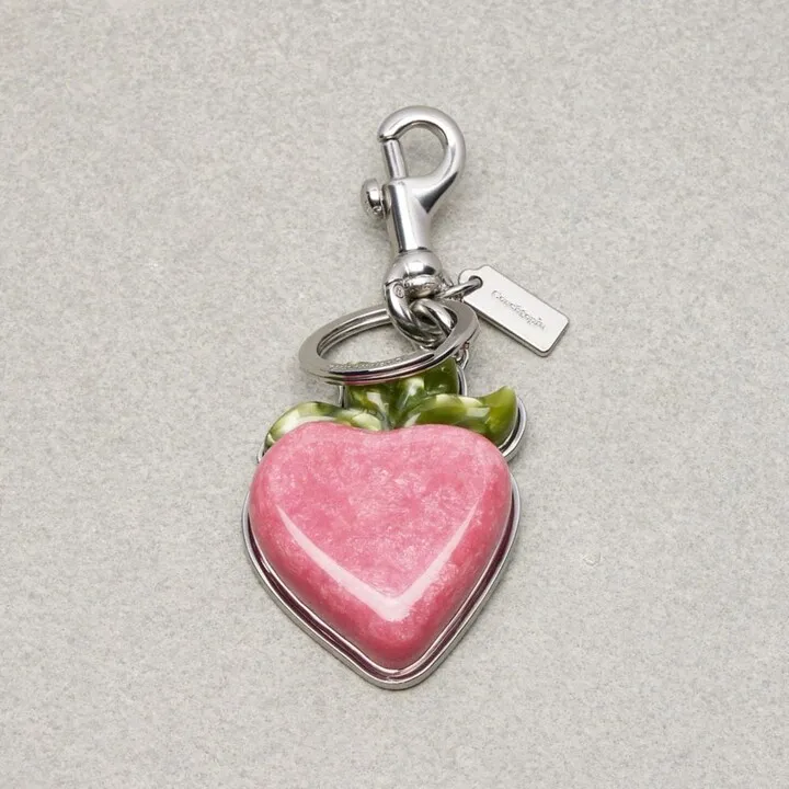 Strawberry Bag Charm In 70% Recycled Resin