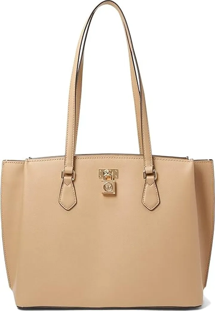 MICHAEL Michael Kors Ruby Large Top Zip Tote (Camel) Handbags