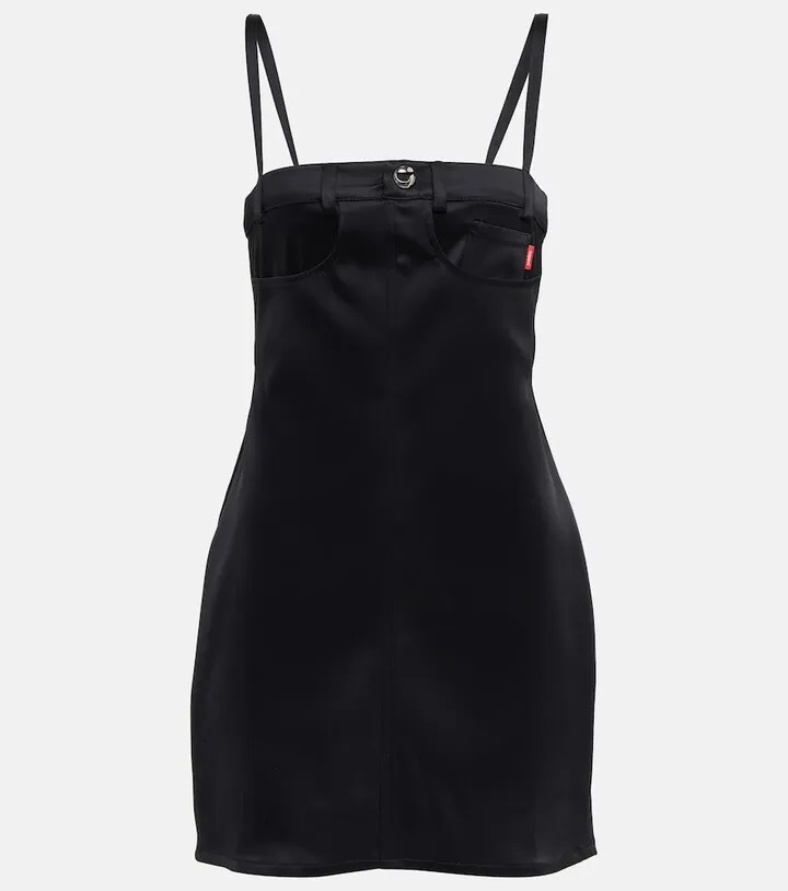 Bustier top satin crepe minidress