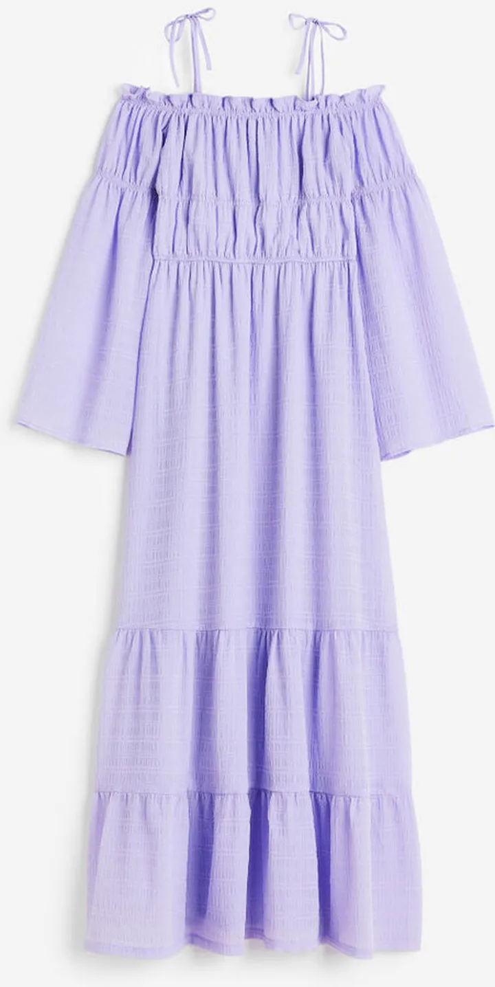Off-the-shoulder Tiered Maxi Dress