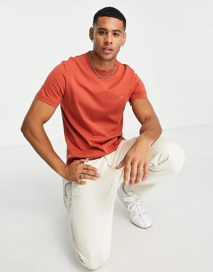 Farah Danny T-shirt in orange