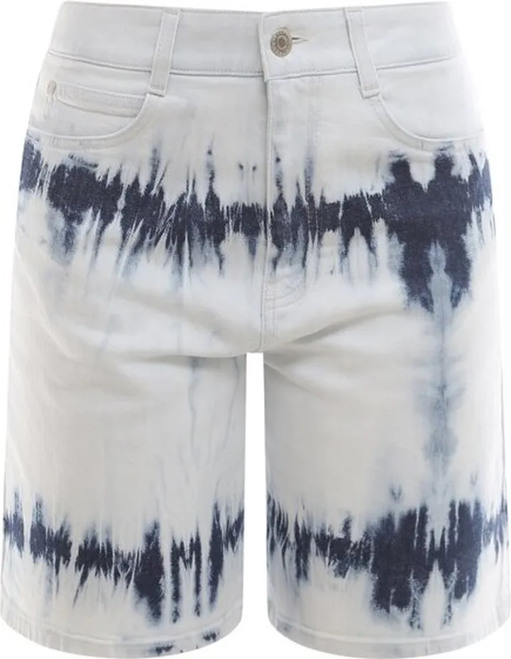 Stella McCartney Tie Dye Logo Patch Bermuda Shorts