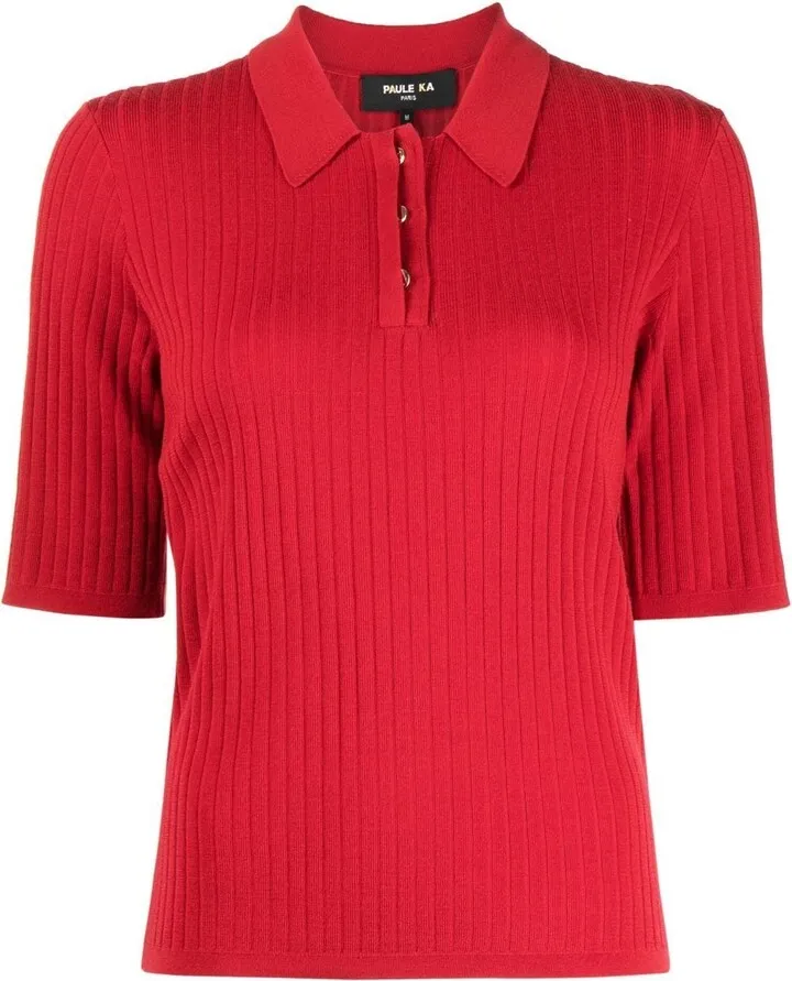 Merino Wool Ribbed-Knit Top