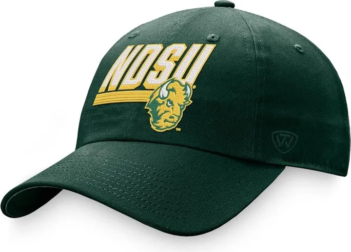 Men's Top of the World Green Ndsu Bison Slice Adjustable Hat