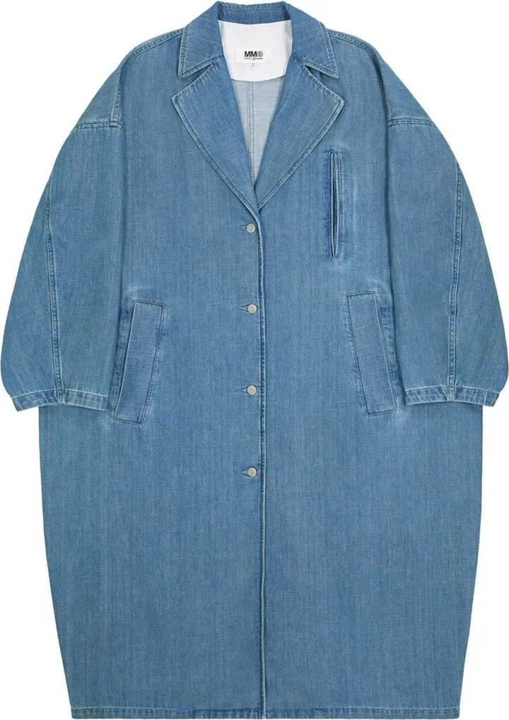 Denim Single-Breasted Coat