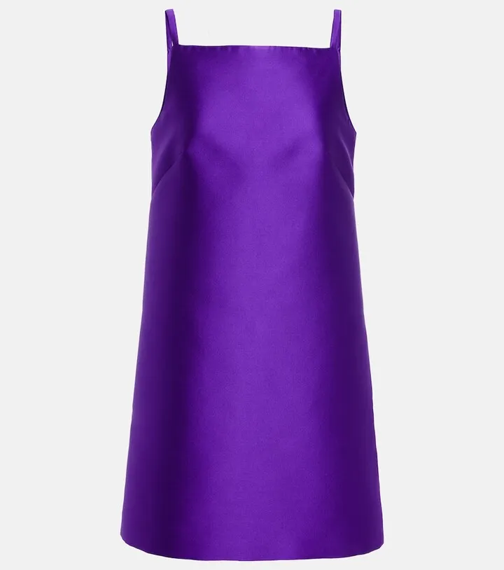Silk-blend minidress