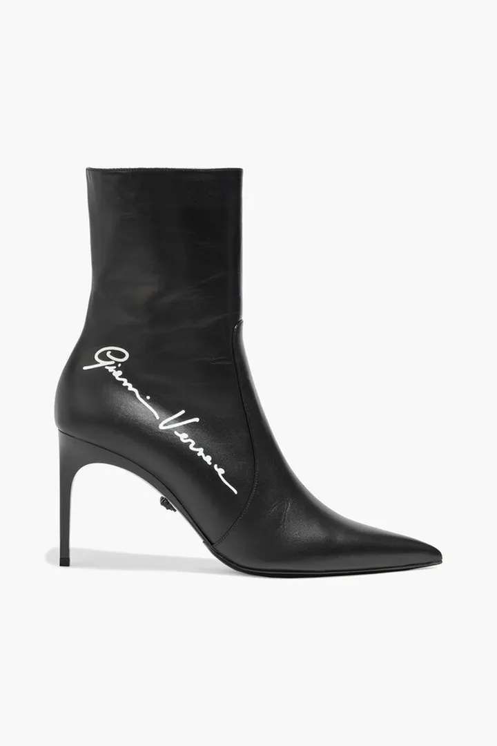 GV Signature printed leather ankle boots