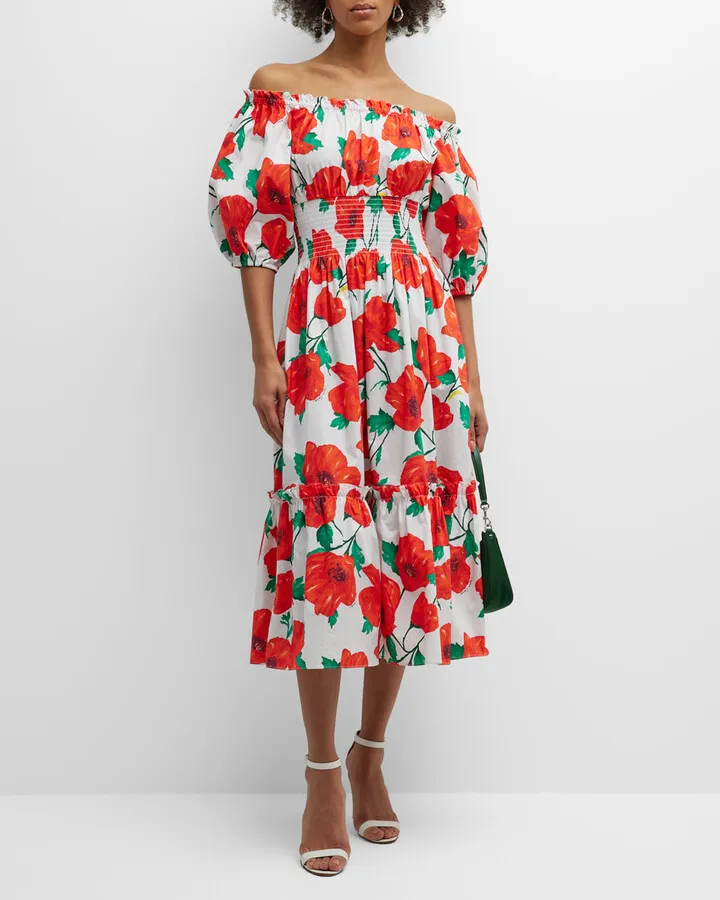 Mimi Off-Shoulder Midi Dress