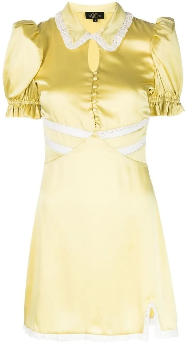 Lace-Detail Mini Dress