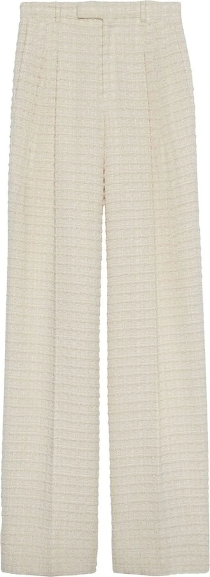 High-Waisted Tweed Trousers