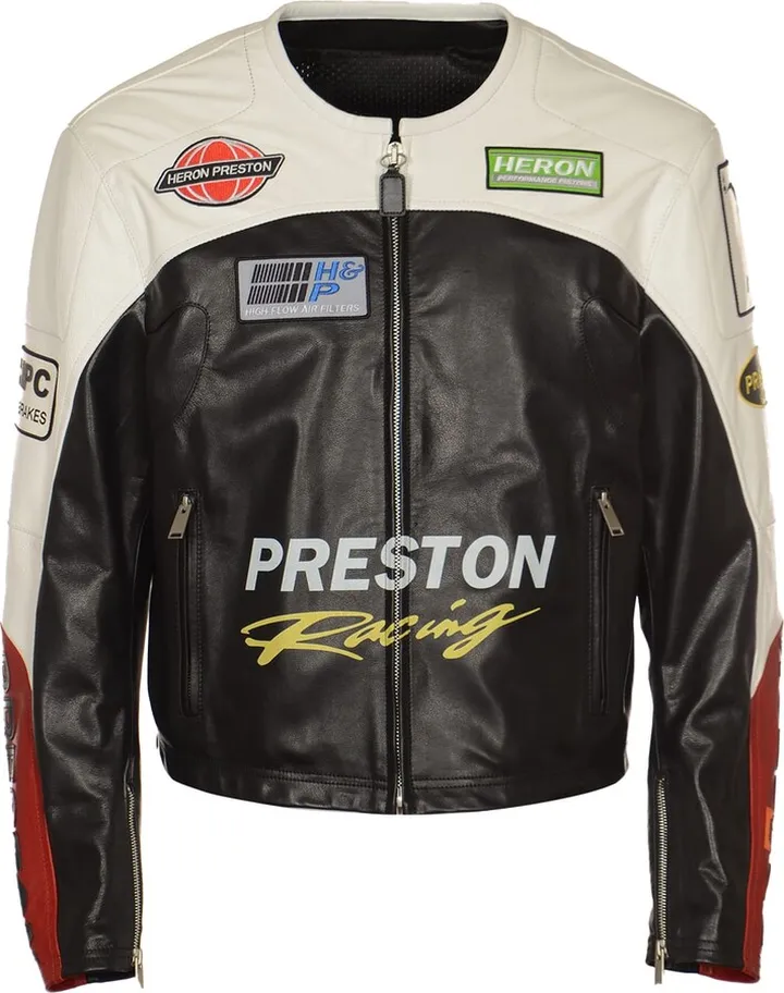 Moto Patches Leather Jacket