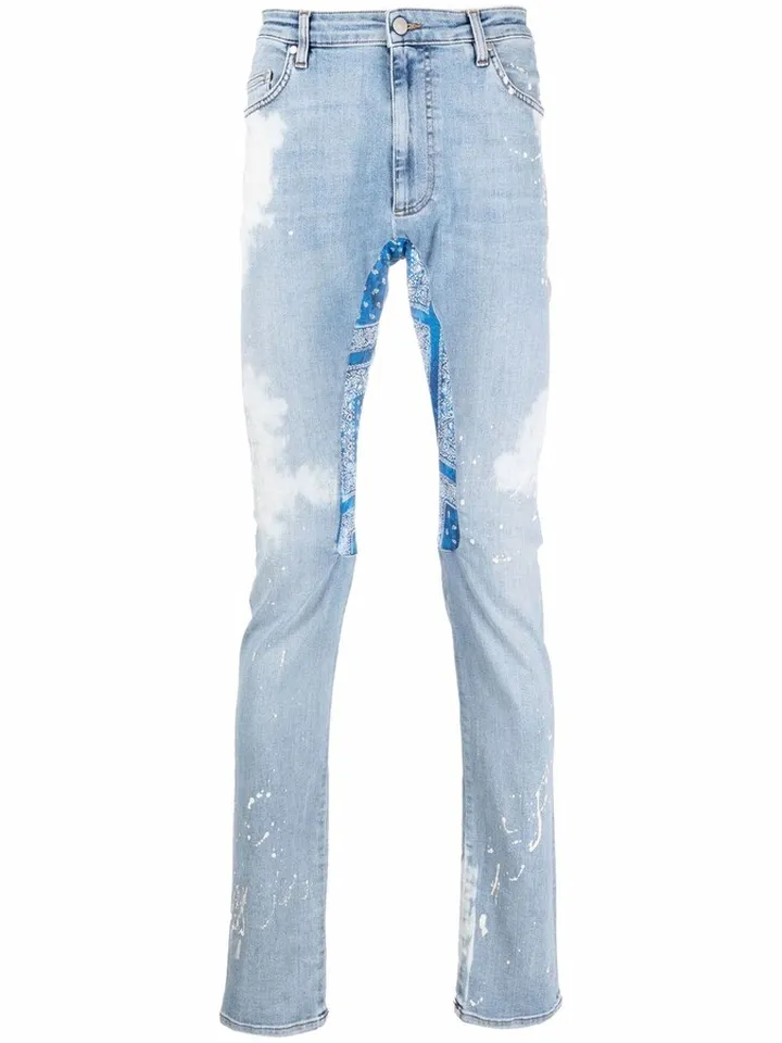 Distressed-Effect Denim Jeans