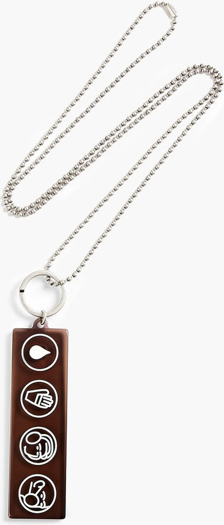 Industrial YO13 printed resin necklace