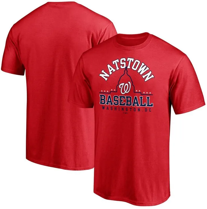 Men's Fanatics Branded Red Washington Nationals Hometown Logo T-shirt
