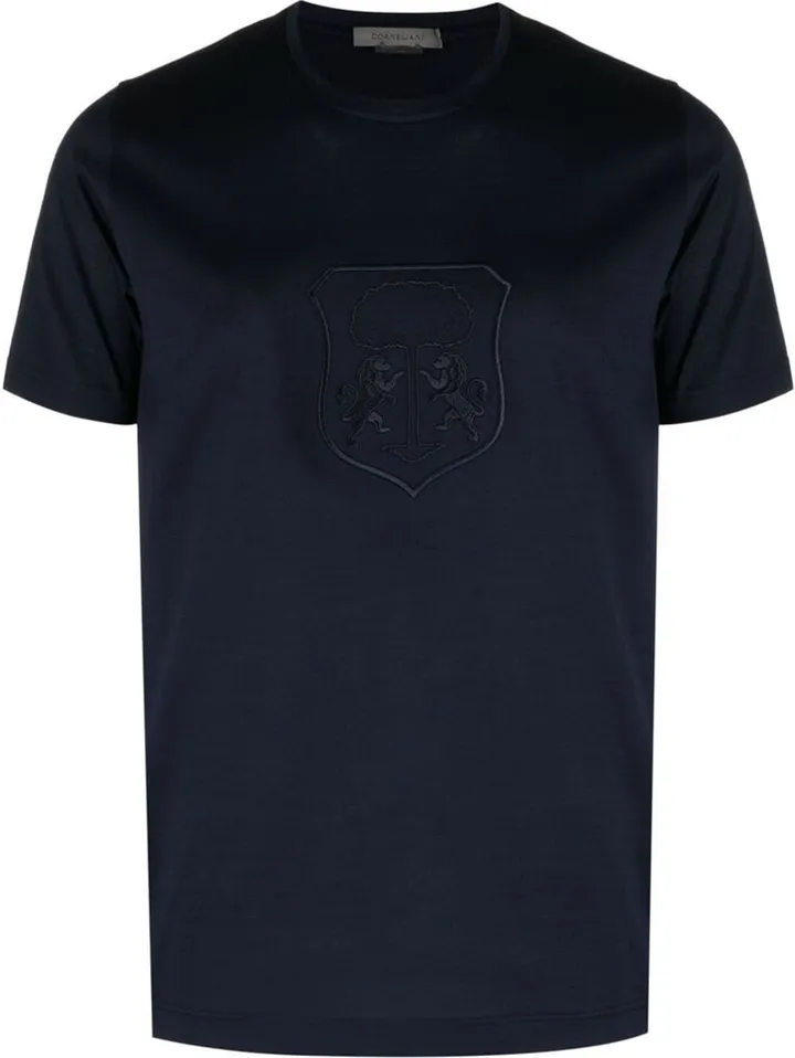 logo-embroidered cotton T-shirt