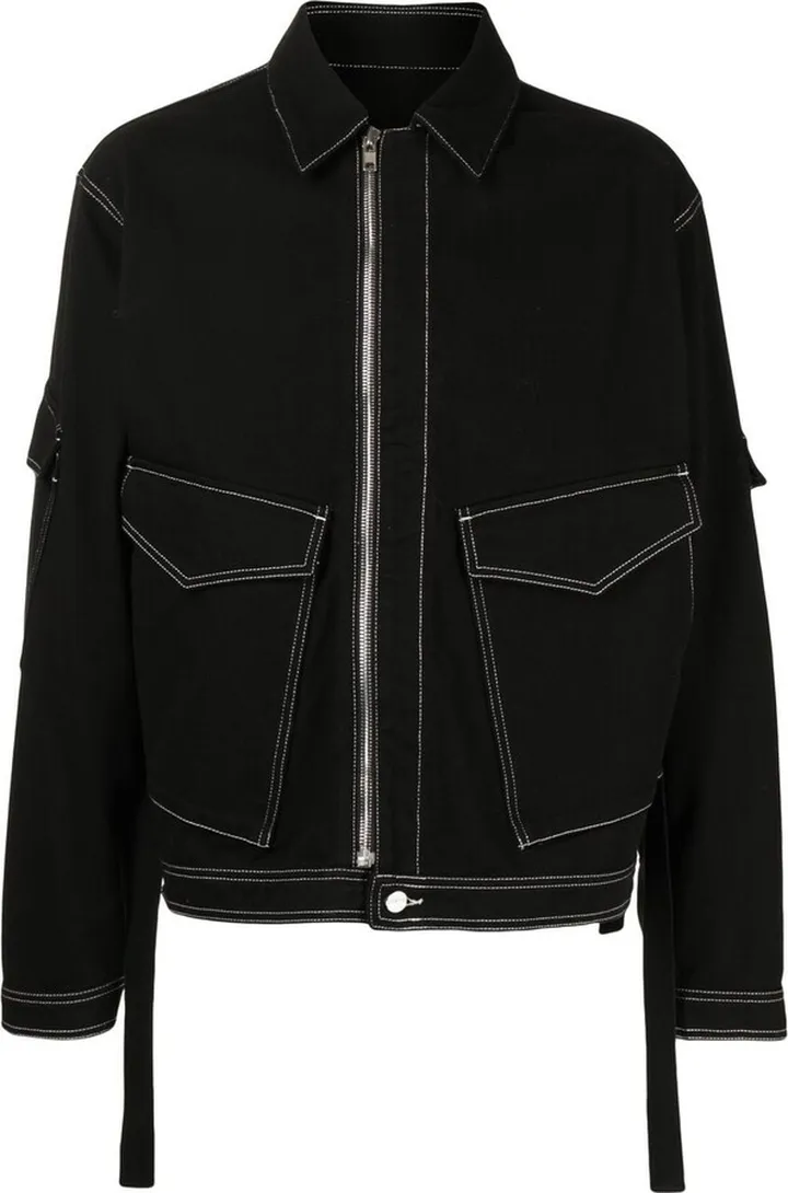 Cargo-Pocket Denim Jacket