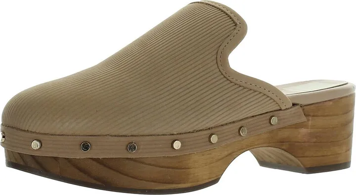 Closen Womens Nubuck Studded Clogs