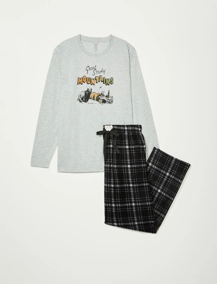 Lucky Brand Mens Moto Fleece Pant Gift Set