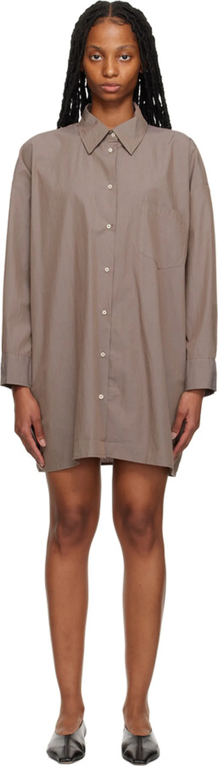 Deiji Studios Brown 'The Shirt' Midi Dress