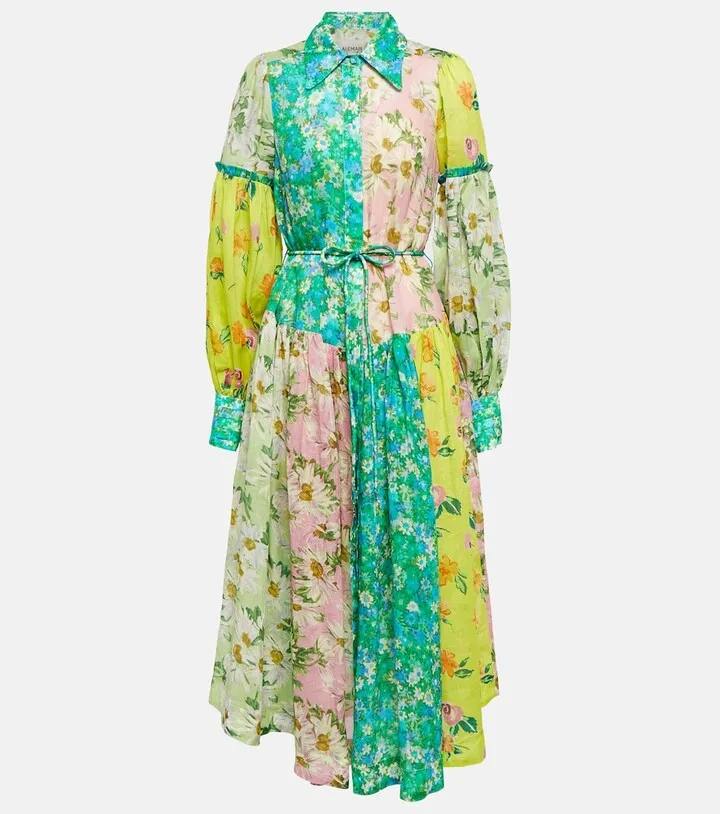 Kenzie patchwork shirt dress