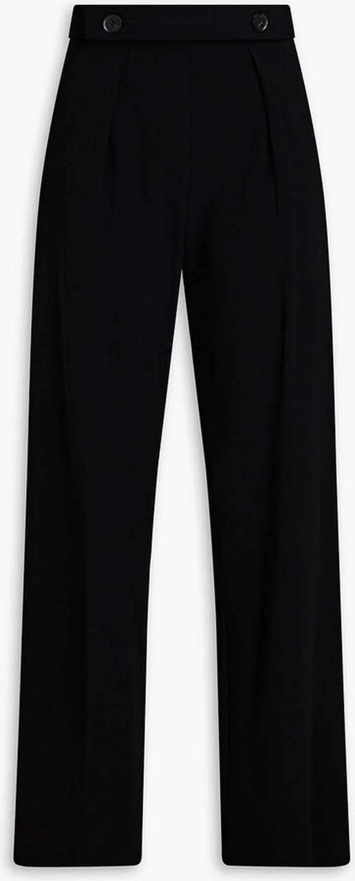 Belted crepe wide-leg pants