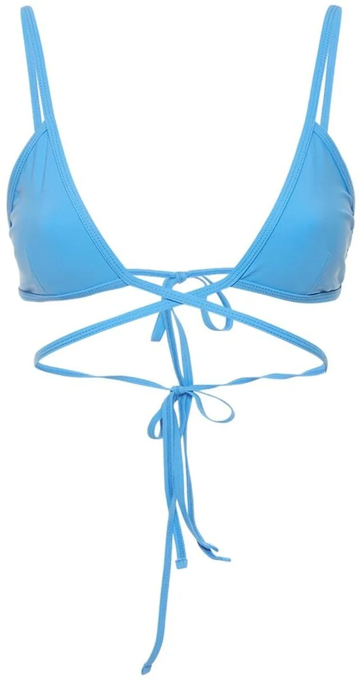 Wrapped tie Lycra bikini top