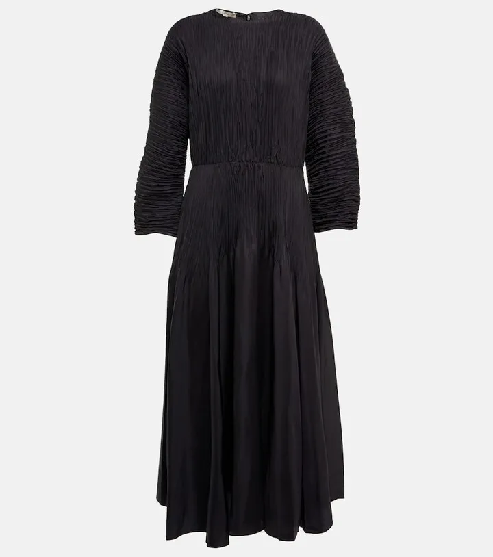 Pleated midi dress