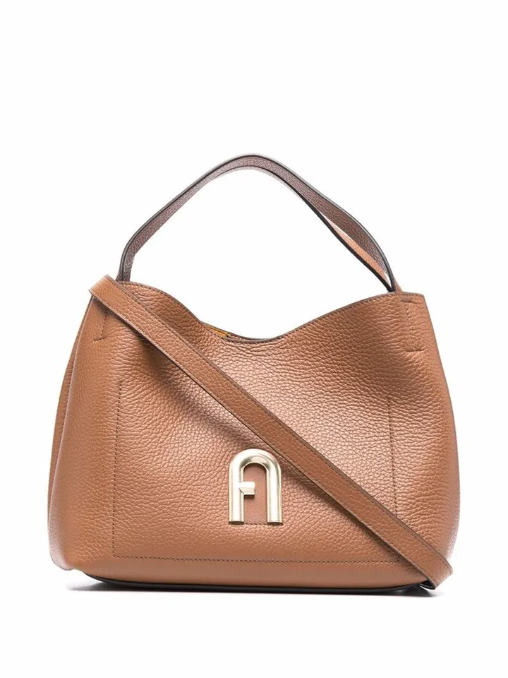 small Primula leather tote bag
