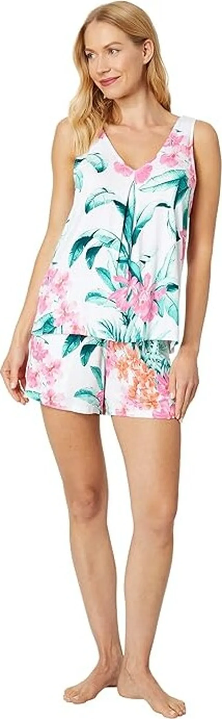 Tommy Bahama Sleeveless Shorts PJ Set (Tropical Floral) Women's Pajama Sets