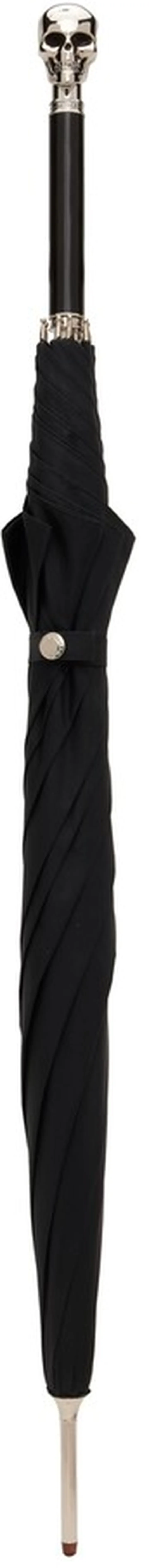 Alexander McQueen Black & Silver Skull Umbrella