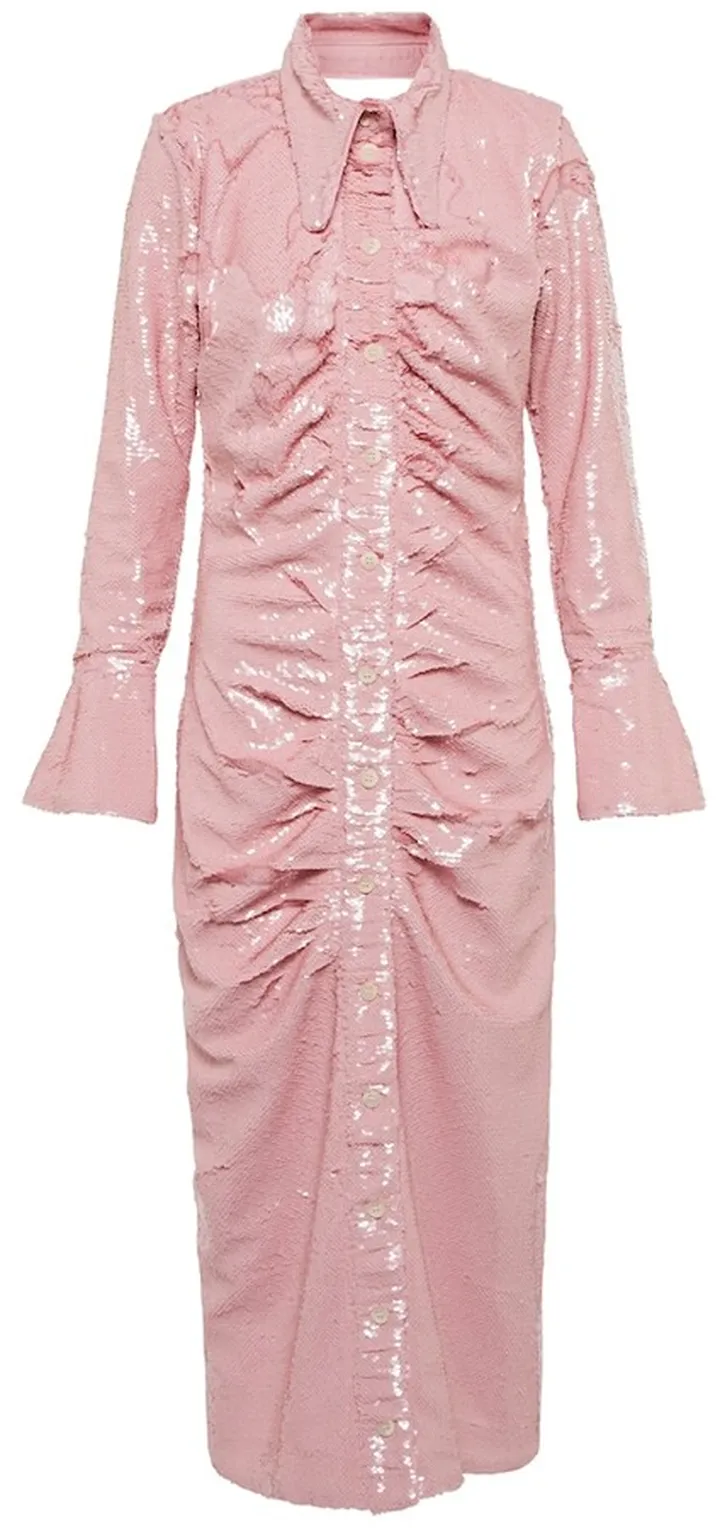 Sequined shirt dress